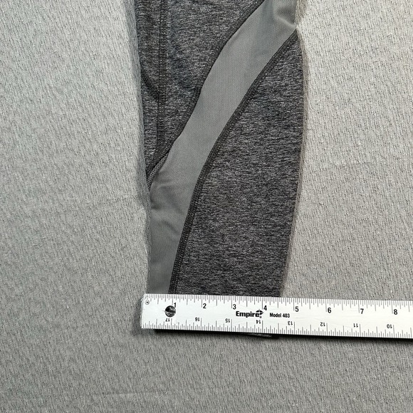 Lululemon Inspire Leggings II Mesh Panels Size 6 Heathered Grey Sea Side Zip - Picture 7 of 9